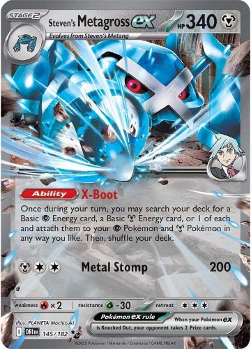קלף פוקימון בודד single - STEVEN'S METAGROSS EX – DESTINED RIVALS– 145/182