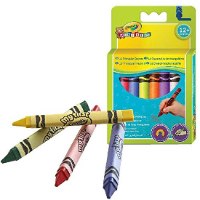 קריולה- סט 16 עפרונות שעווה משולשים רחיצים CRUYOLA