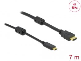 כבל מסך אקטיבי Delock Active Cable USB Type-C To HDMI 4K 60 Hz 7 m