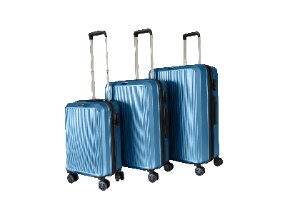 סט 3 מזוודות איכותיות SWISS ALPS - צבע כחול