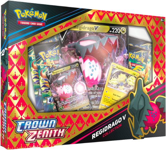 קלפי פוקימון מארז קראון זינית' רג'ידראגו וי בוקס Pokémon TCG: Crown Zenith Regidrago Box V