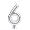 6 - נר מספר כסף חלק