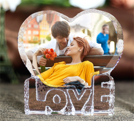 Instaglass Love - קריסטל אהבה עם תמונה אישית