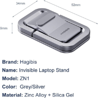 מעמד מתכוונן ללפטופ Hagibis Laptop Stand Adjustable Height for Desk, Portable Invisible Laptop Riser
