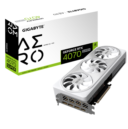 כרטיס מסך Gigabyte GeForce RTX 4070 SUPER AERO OC 12GB