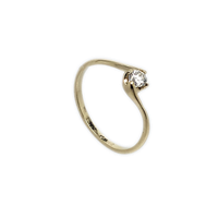 טבעת אירוסין זהב צהוב 14K יהלום מרכזי OP09160064108