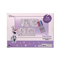 פרוזן - ערכת קנבס לצביעה עם טושים - Frozen 323583