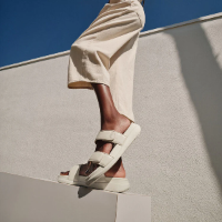 Fit Flop F-Mode Go Adjustable Flatform Two-Bar Slides Paris Beige כפכפי נשים פיט פלופ בג'