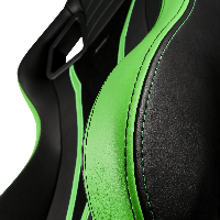 תקריב תפרים ירוקים בכיסא Noblechairs EPIC SPROUT
