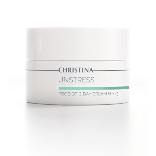 קרם יום והגנה פרוביוטי לעור רגיש Christina Unstress Probiotic Day Cream spf 15