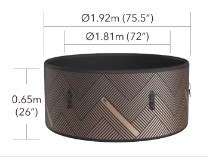 ג'קוזי מתנפח יוקרתי MSPA Mono F-MO082W ל-8 מקומות ישיבה – מבית אמ.ספא