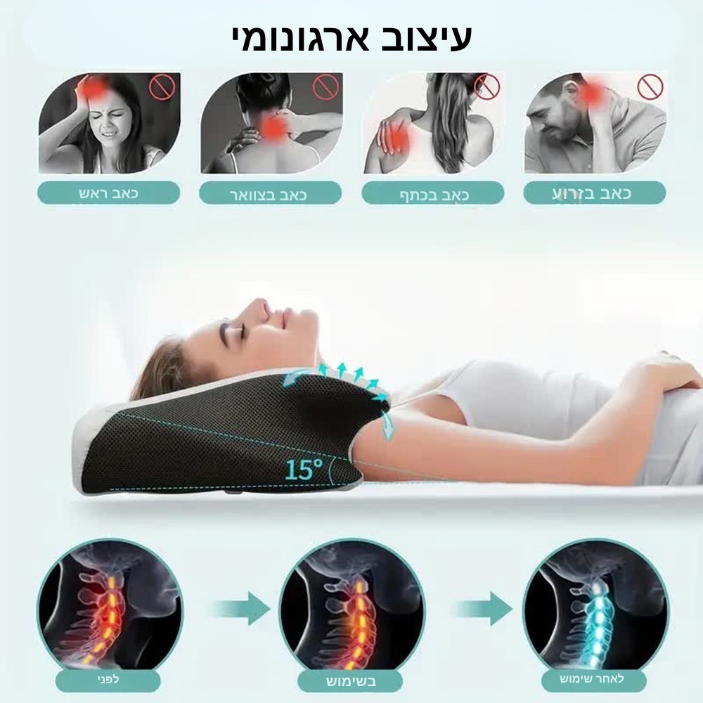 אזורי תמיכה בכרית SleepGuard