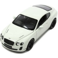 דגם מכונית בנטלי קונטיננטל לבנה 1:24 Bentley Continental Supersports מבית Welly