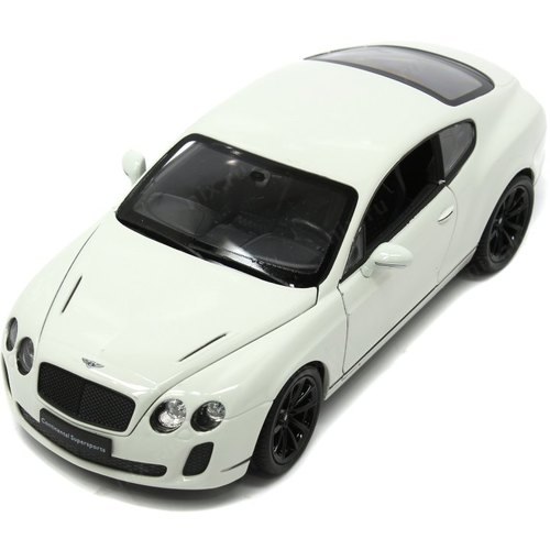 דגם מכונית בנטלי קונטיננטל לבנה 1:24 Bentley Continental Supersports מבית Welly