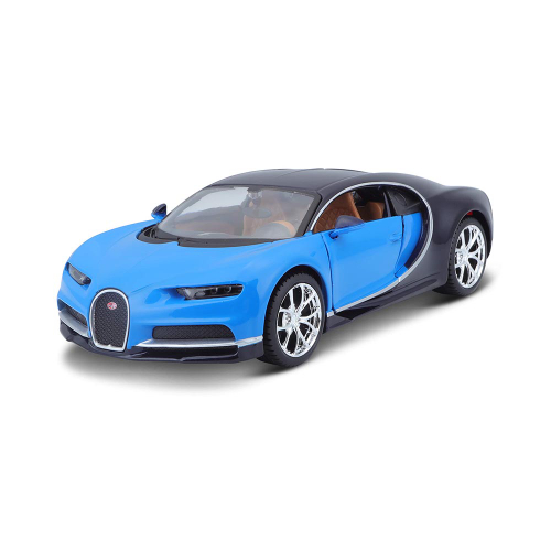 דגם מכונית בוגאטי שירון - Maisto Bugatti Chiron Blue/Black 1:24