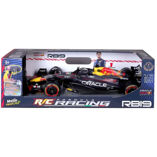 מכונית פורמולה 1 רד בול RB19 על שלט נהג מס 1 - Maisto Tech 1:10