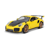 מאיסטו - דגם מכונית פורשה גי טי 3 צהובה - 1:24 Maisto Porsche 911 GT2 RS