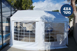 אוהל אירוח PVC חסין אש בגודל 4X4 מטר משלוח חינם