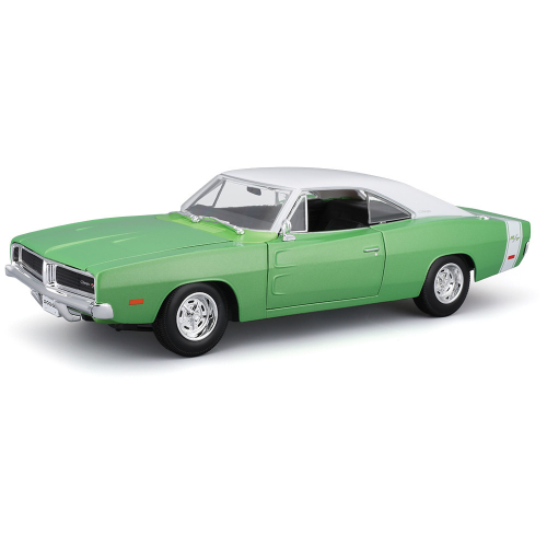 דגם מכונית דודג' צ'ארג'ר ירוקה - Maisto 1969 Dodge Charger R/T GREEN 1:18