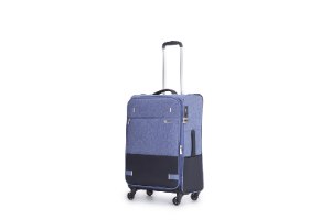 סט 3 מזוודות SWISS בד איכותיות קלות במיוחד עם מנעול TSA - כחול