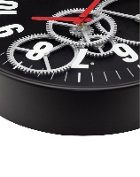 שעון קיר - גלגלים מודרני שחור 36 ס"מ