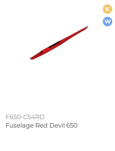 Fuselage Red Devil 650