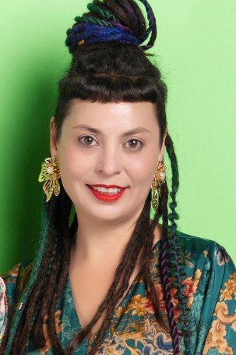 עגילי קליפס מתכת סחלב פנינה מוזהב