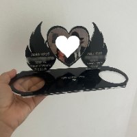 מעמד לזוג נרות נשמה עם תמונה