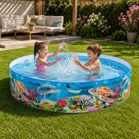 בריכת ילדים INTEX דופן קשיחה 2.44 מ' בעיצוב חיות ים 58472