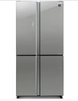 מקרר שרפ 4 דלתות SHARP  דגם SJ-8960BS זכוכית אפורה
