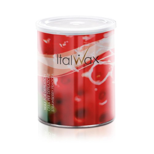 שעווה בדים פחית 800 גר' – תות סדרה לשיער קצר וגס- ItalWax