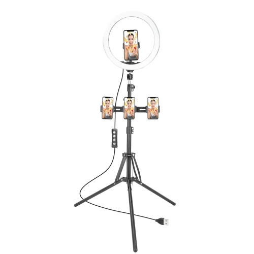 רינג לייט 12" + חצובה MIRACASE