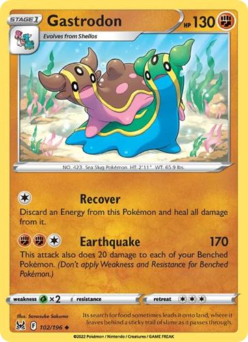 קלף בודד single פוקימון - gastrodon - Lost Origin - 102/196