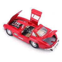 דגם מכונית בוראגו מרצדס אדום Bburago Mercedes-Benz 300 SL 1954 Red 1/24