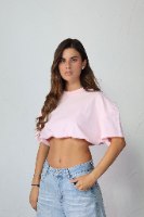 חולצת קרופ גומי