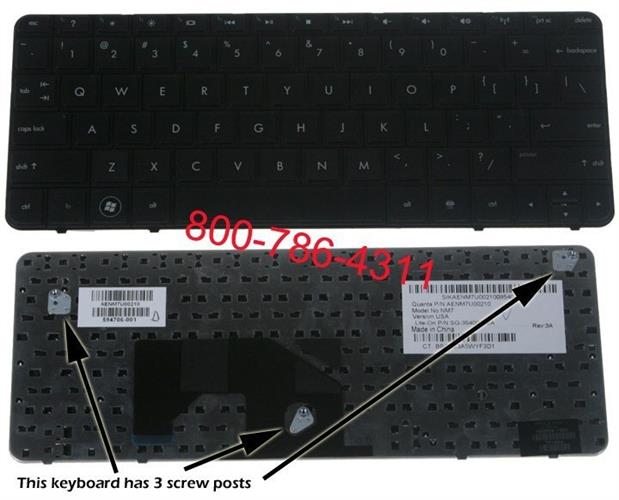 החלפת מקלדת למחשב נייד Hp MINI 210 - 1000 594706-001 590526-001 Black Laptop Keyboard