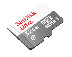 כרטיס זכרון SanDisk Ultra Micro SDXC UHS-I - דגם SDSQUNR-032G - נפח 32GB