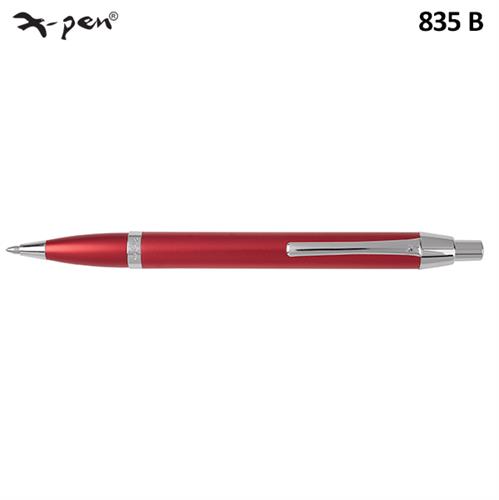 עט ניקו אנודייז אדום כסף כדורי XP-835b X-Pen NIKKO Anodize