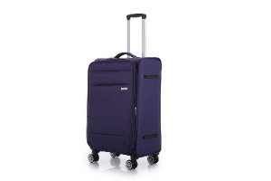 סט 3 מזוודות SWISS ALPINE בד קלות וסופר איכותיות - צבע סגול כהה