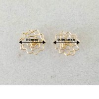 עגילי זיגזג ספירלה צמודים מגולדפילד.