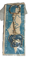 מחזיק מפתחות מסדרת גלגל המזלות מזל טלה מתכת צבע כחול ישראל שנות ה- 60, אריזה מקורית בצלאל וינטאג'