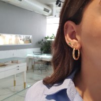 חישוקי זהב 2.8 ס"מ עובי 4.0 מ"מ