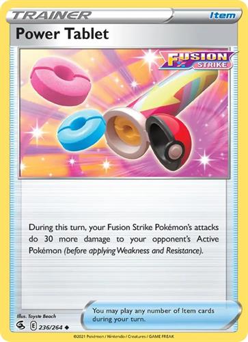 קלף בודד single פוקימון - power tablet - Fusion Strike - 236/264