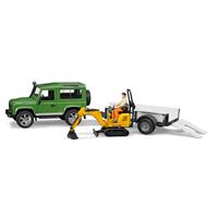 ג'יפ לאנדרובר גורר מיני באגר - 02593 BRUDER - Land Rover Defender