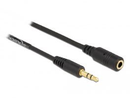כבל מאריך אודיו מסולסל Delock Coiled Stereo Jack Extension Cable 6.35 mm 3 pin male to female 2 m