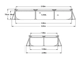 בריכת INTEX במידות 300x200x75 ס"מ דגם 28272 אינטקס