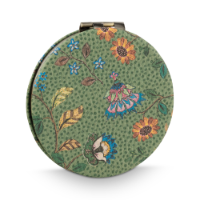 מראת כיס עגולה קטנה FLORA BANGELORE צבע ירוק 7X1X7