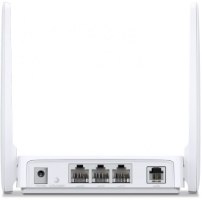 ראוטר Mercusys 300Mbps ADSL2+ MW300D – גב הראוטר מציג חיבורי חשמל, WPS/Reset, שלושה LAN ו-ADSL