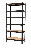 כוננית מתכת מחוזק 6 מדפים צבע שחור ARPO