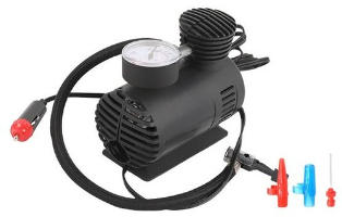 מדחס אוויר 12V פלסטיק עם שעון לחץ – 250PSI | OMEGA